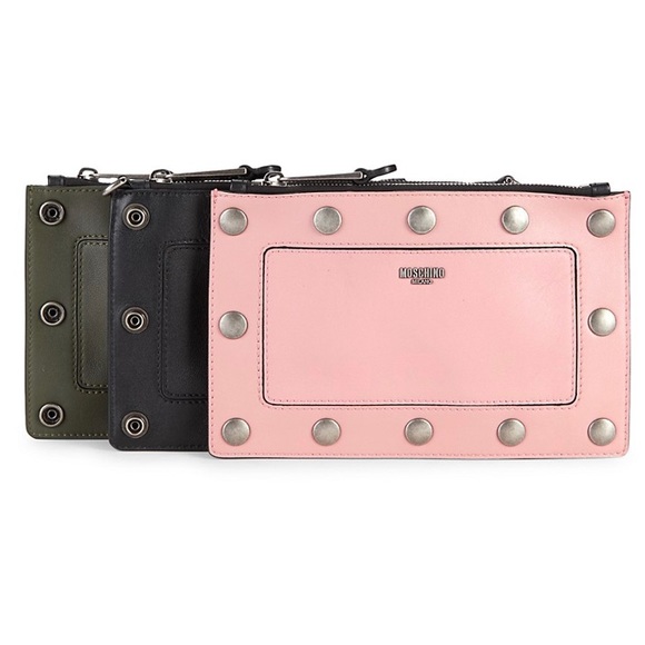 Authentic MOSCHINO Leather 3 in 1 design clip zip Crosby - Picture 7 of 15